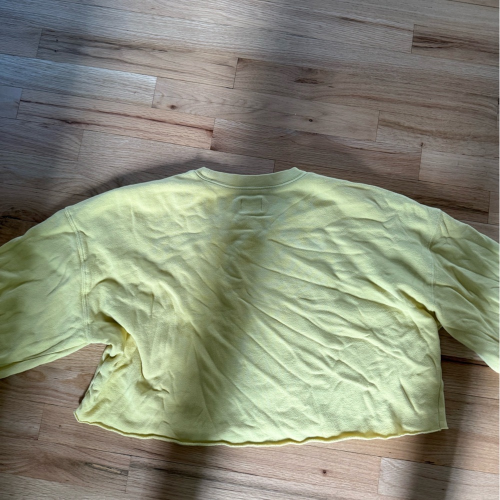 WSLY Yellow Oversized Long Sleeve Hoodie - Picture 3 of 4